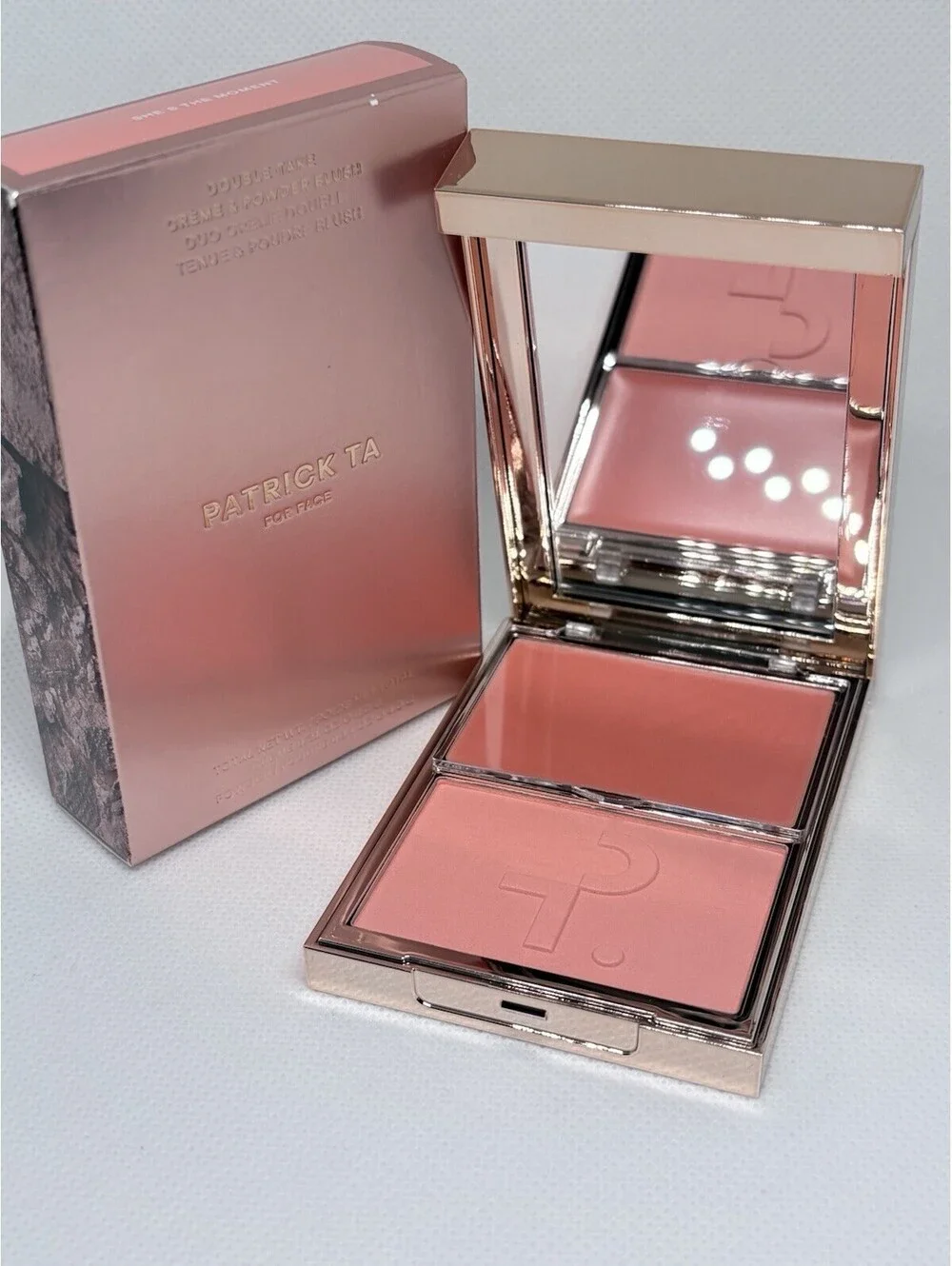 PATRICK Ta Double Take Creme & Powder Blush Duo SHE’s THAT GIRL FULL SZ .34oz